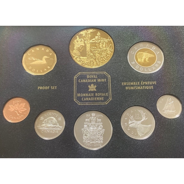 2002 Golden Jubilee Canadian Specimen Set 92.5% Silver 66.46 Grams