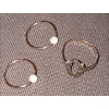 Image 1 : 14K Stamped Small Hoops w/ White Stone (0.59g), And Bonus 10K Stamped Scrap Gold Ring  (1.11g)