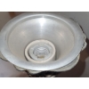 Image 6 : Vintage Floor Base Ashtray 29 T and Matching Tall Lamp 62 T w/ Frosted Glass/ Roses Light Shade 