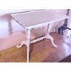 Image 7 : Painted Wood Side Table and Metal Wall Shelf with Hooks