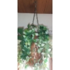 Image 1 : Two Hanging Copper Plant Pots w/imitation Plants