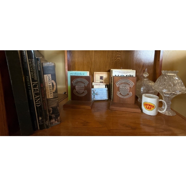 Various Interest Book Collection w/ Crystal Candy Dishes 