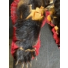 Image 2 : Vintage Black Bear Skin Rug = 58L -  Head & Claws In Good Shape 