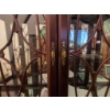 Image 7 : Buffet & Hutch Set With Collector Plates, Mirrored Curio, and Lighting