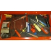 Image 4 : Large Double Stacked Red Tool Box On Wheels Full of Tools   Screwdriver, Wrenches, & More
