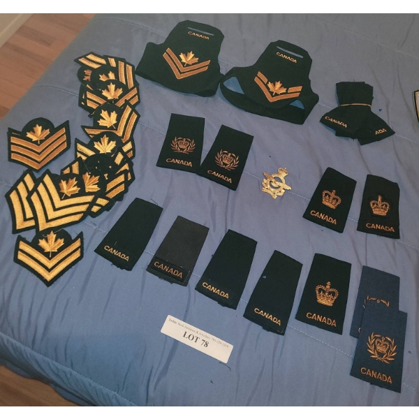 Canadian Military Rank Patches and Pins