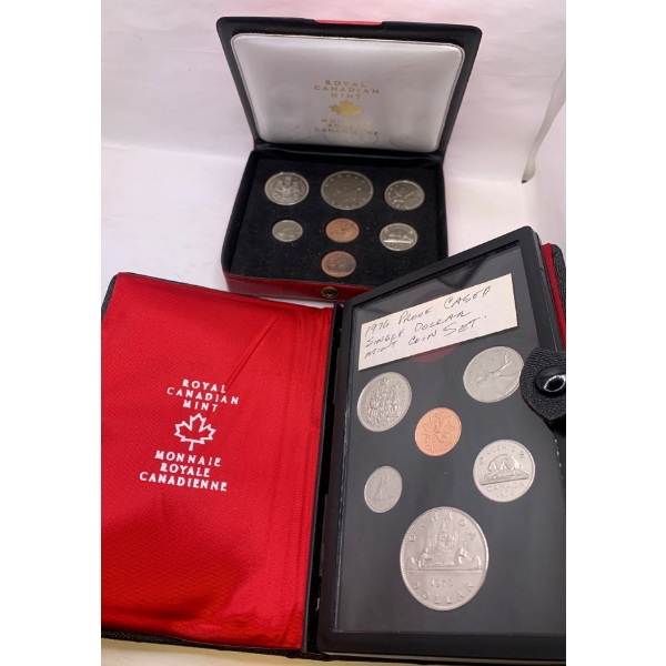 1976 Canadian 7-Coin  Set (Missing 1 Coin) & 1972 Canadian 7-Coin Set 