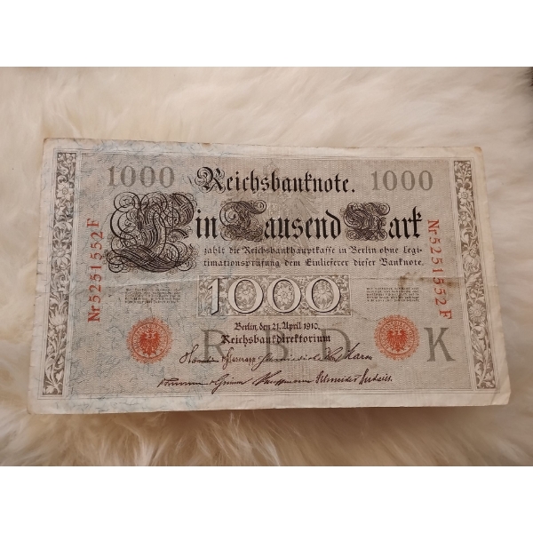 Reishsbanknote 1000 April 1910