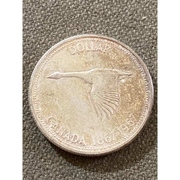 1967 Canadian Silver Dollar Featuring Flying Goose Design