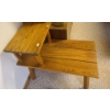 Image 2 : Two Wooden Tables 14 w, 26 d, 23 h and Two Storage Cabinets 33.5 w, 16.5 d, 67 h