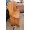Image 2 : Solid Pine Entry Pew Style, Kitchen Seating, Porch or Garden Bench- 47"H x 48"W x 15.5"D