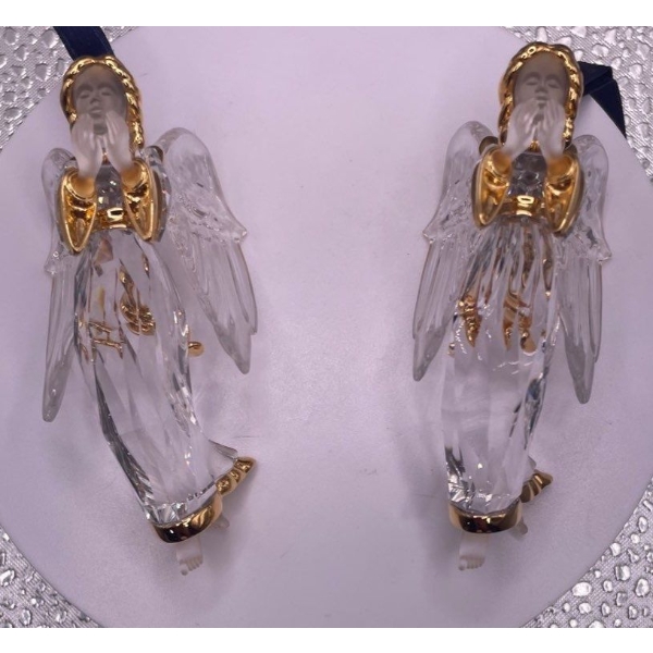 Swarovski Crystal 2 Gold and Crystal Angels