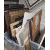 Image 3 : Huge Asst of Picture Frames-Mostly Vintage, Glass & Mats.  Largest Gold Frame 22 w 32 h