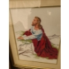 Image 4 : Needlepoint Art: Woman in Pink Dress 17.5 X 21.5, Jesus 18 X 22, Boy in Red 17 X 21.5 