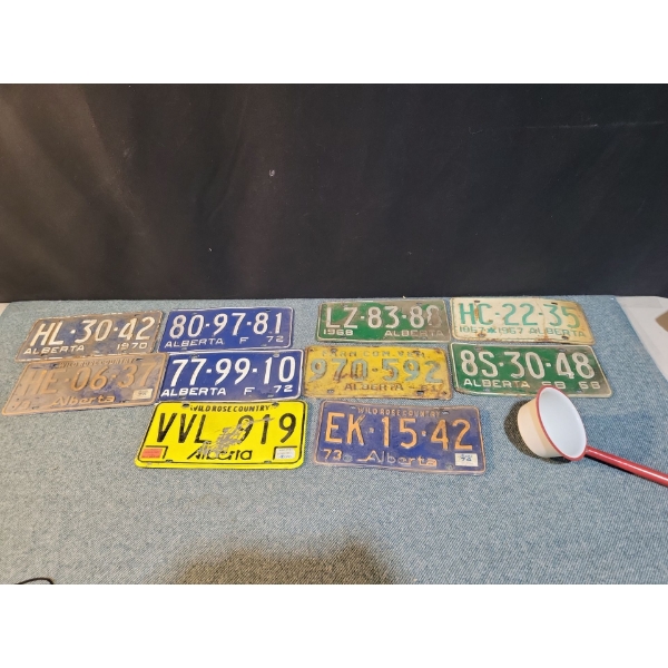 Antique Canadian License Plates