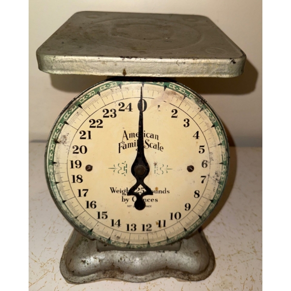 Vintage American Family Kitchen Scale - Weighs To 25lbs-Old Country Store