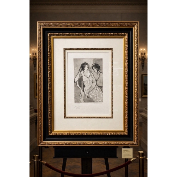 Itzchak Tarkay Titled Dwellings Suite V.4 Intaglio Etching In Black & White Signed In Pencil Trial P