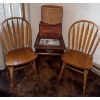 Image 1 : 2 Oak Dining Chairs w/ French Provincial End Table 25T & more 