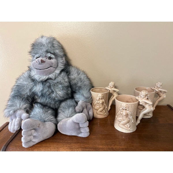 Rare Vintage 1960's Adult Female Nude Glazed Novelty Ceramic Mug MADE IN JAPAN
X 3 and a Sasquatch
