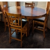 Image 5 : 6 Piece Oak Dining Set - Bar Height