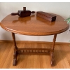 Image 1 : Antique 'RW" Screw Die Box & Sharpening Block w/ Wooden Folding Side Table (29W, 28T) 