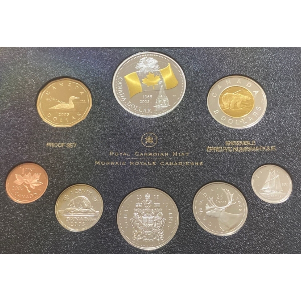 200% Canadian Proof Set With Fine Silver Dollar 92.5% Silver 1.94 Troy Ounces	