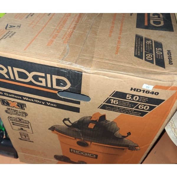 Rigid HD 1640 Shop Vac 10 Gallon Wet/ Dry, Unopened 