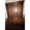Vintage Dark Oak China Hutch (2 Piece)