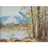 Image 4 : Framed Oil Painting On Canvas Titled "Mountain Landscape" 18''*16''INCHES
