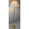 Image 2 : 5ft Brass Floor Lamp w/ Antique Shaker Foot Stool 16x11x11