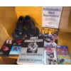 Image 1 : "Strength Shoes Football Workout" Size 12.5 w/ Instructional VHS and Assorted Sports Books and VHS