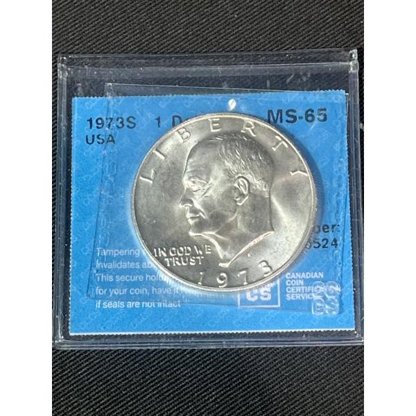 USA 1973 MS-65 1 Dollar Coin