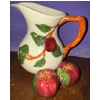 Image 2 : Franciscan  Ceramics Collection Of Dinnerware w/Apple Pattern-Hand Painted