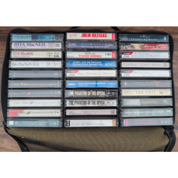30 Cassette Tapes with Case