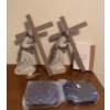 Image 2 : LLADRO (Heavy Damage- See Descrp. & Photos) Porcelain Jesus w/ Crucifix & Base x2 17T 
