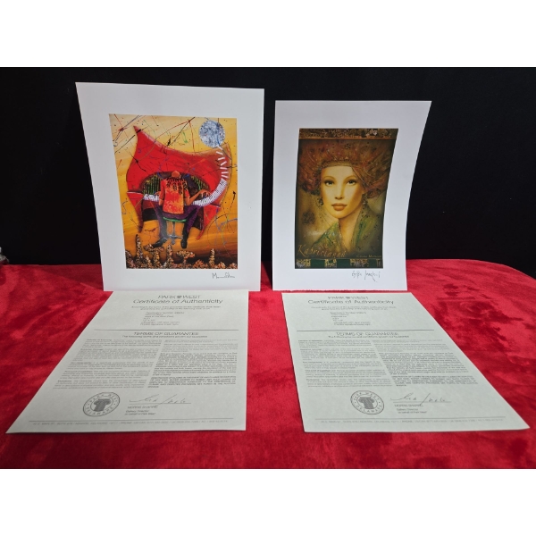 Marcus Glenn - Keys to the Soul (red) 12"x10" & Csaba Markus - Kapricianna 12"x9"