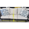 Image 1 : XL Modern Patio Sofa w/ Cloud Colored Cushions & Decorative Accent Pillows 