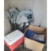 Image 1 : Coleman Cooler 22 w, 14 h, 14 d, Folding Camp Chairs, Box of Tarps 
