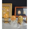 Image 2 : Decorated Eggs with Framed Displays and Porcelain Pieces