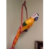 Image 1 : Hanging Bright Colored Paper Mache Parrots x 2 