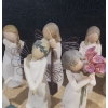 Image 5 : Assorted Figurines Including:  Willow Tree Figures, Mini Crystal and Glass, Tallest Figurine 11 T 