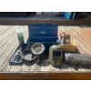 Image 1 : Tool Box with various Tools, Welding Helmet, Propane HeaterGold Pan, Various Car Parts.