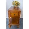 Image 3 : Cedar Tan End Table w/ Decorative Decor Accents 13x22x23