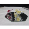 Image 4 : 3 Swarovski Crystal Flowers (2"L) 2 Yellow 1 Red, Sitting on Made in France Mirror