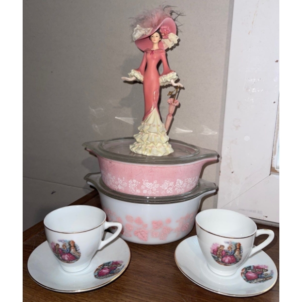 Pretty In Pink Corning Ware Tomas Kinkade 'Visions Of Hope' Figurine & More