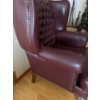 Image 5 : Gorgeous Plum Leather Claw Feet Single Chair, in Great Condition -  33W, 33D, 41T 