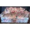 Image 4 : Vintage Baker Furniture - Floral Sofa / Hide A Bed 75" w/ Assorted Accent Pillows / Cushions 