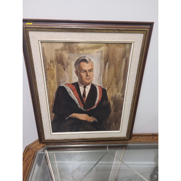 Unknown male oil on board painting - 22W, 27T