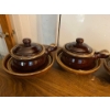 Image 2 : Set of Ceramic Soup Bowls with Matching Plates 
