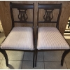 Image 1 : Vintage Duncan Phyfe Style Lyre Back Parlor Chairs (2) 20x22x32